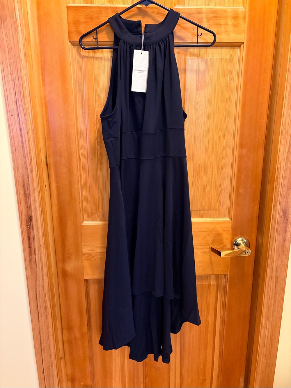 NWT Ever-pretty Sleeveless High-Neck Navy Women's Dress